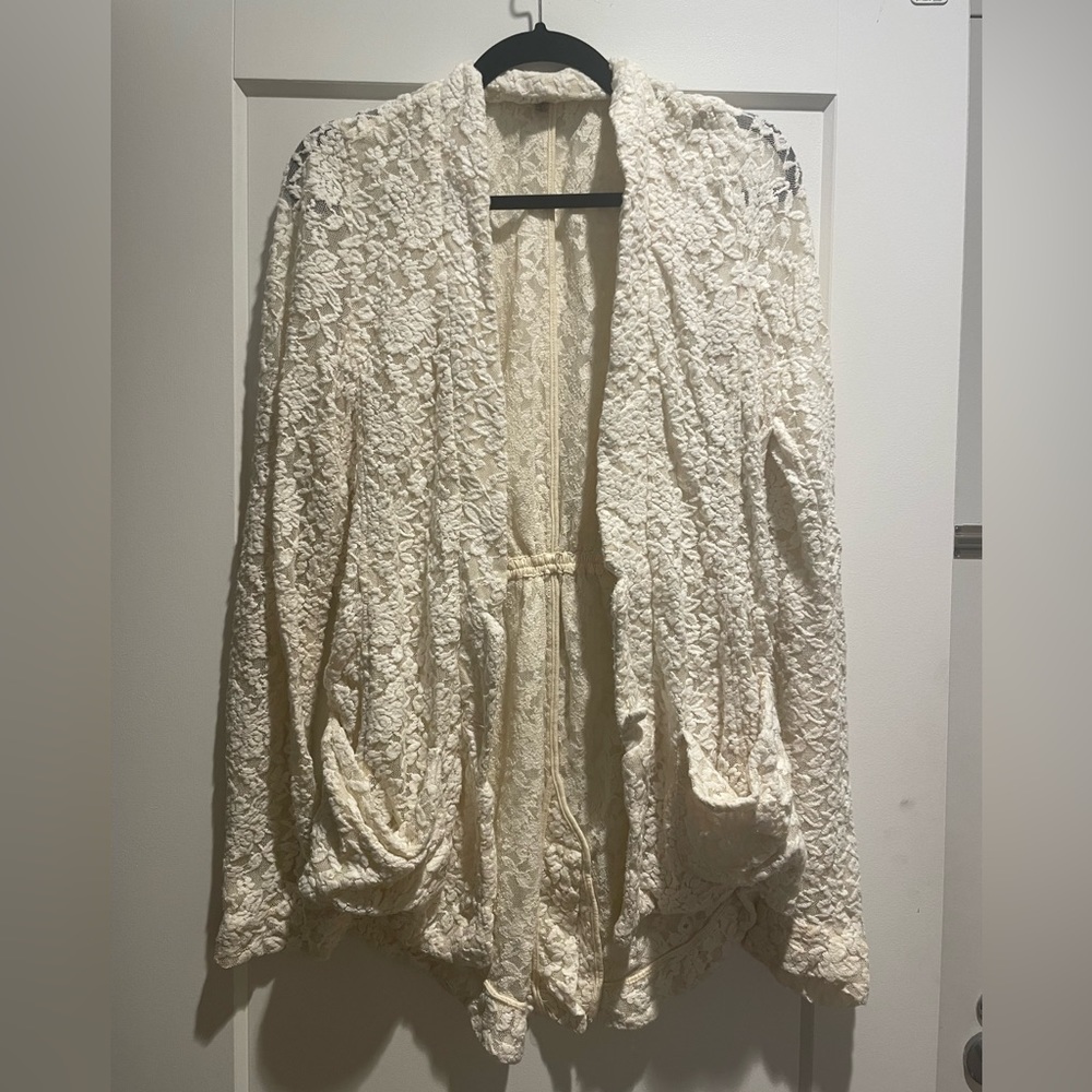Free People Lace Cardigan in size Small